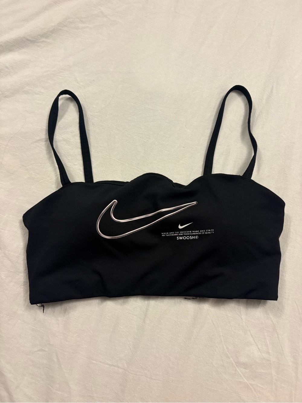 Nike Black Swoosh Bralette